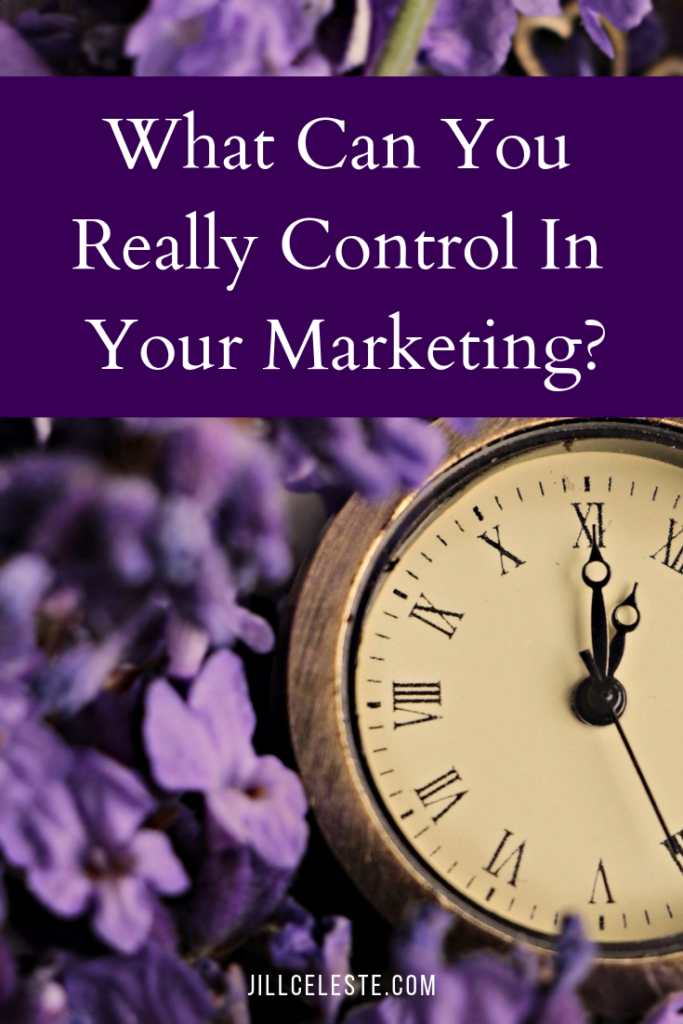 What Can You Really Control In Your Marketing? by Jill Celeste