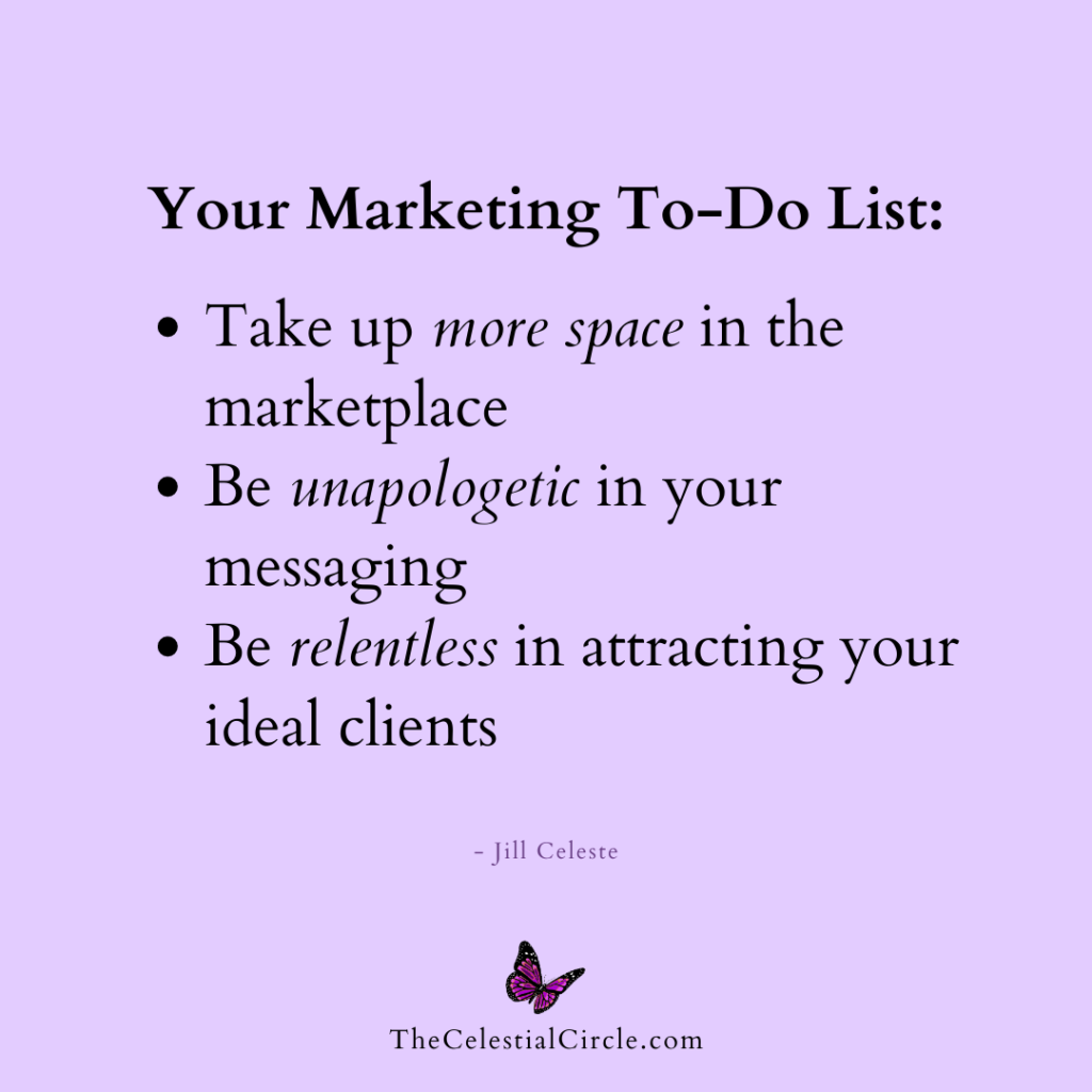 Your marketing to-do list, compiled by Jill Celeste