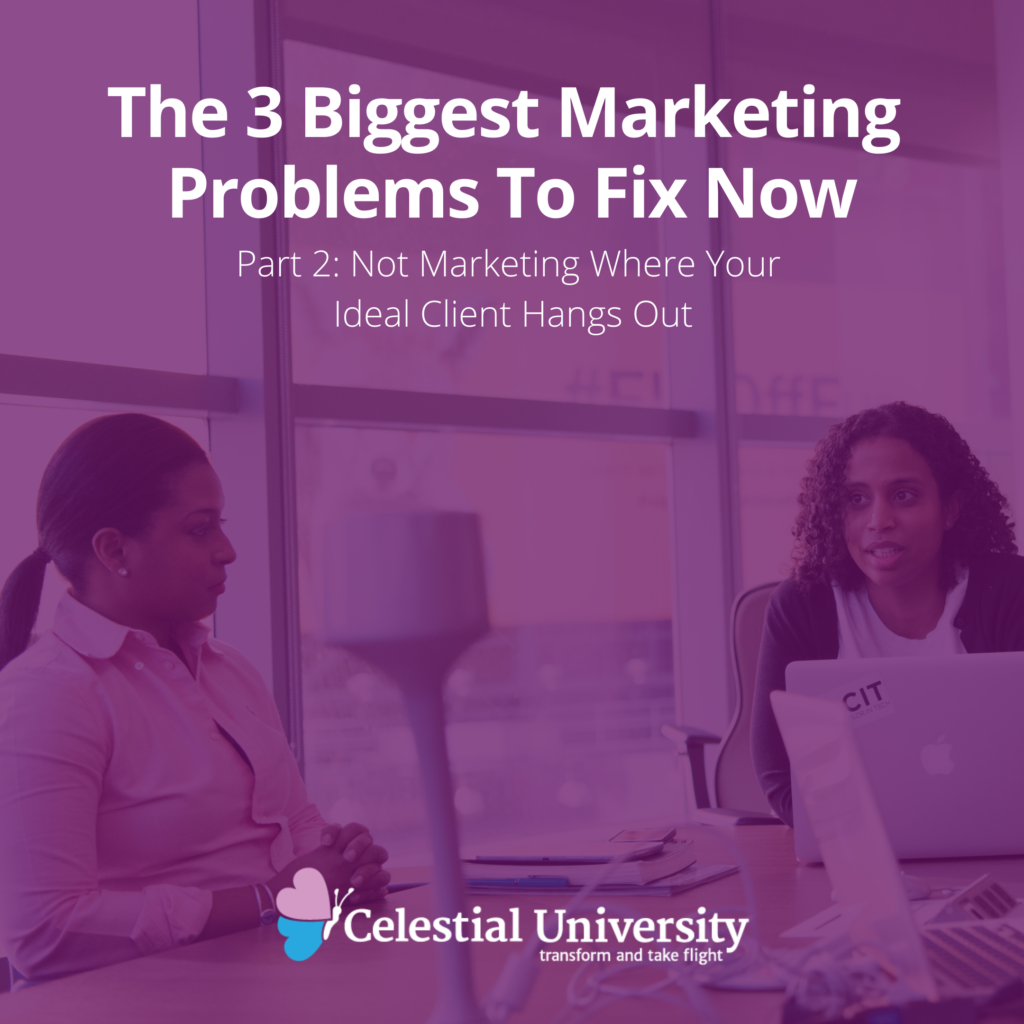 The 3 Biggest Marketing Problems To Fix Now, Part 2: Not Marketing Where Your Ideal Client Hangs Out