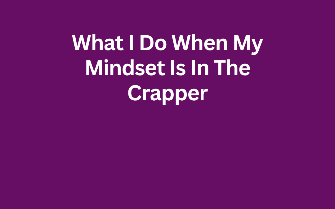 What I Do When My Mindset Is In The Crapper by Jill Celeste